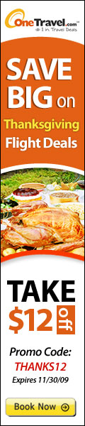 ONETRAVEL.COM Thanksgiving 120x600 Banner