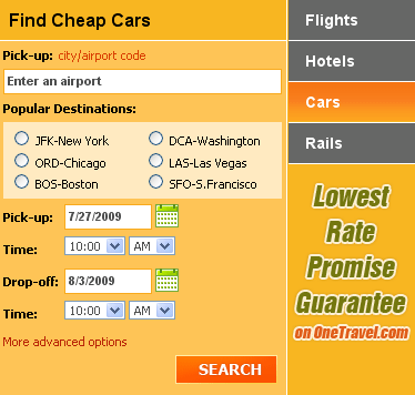 Book Car Rentals with OneTravel.com