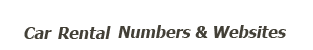 Car rental number and websites