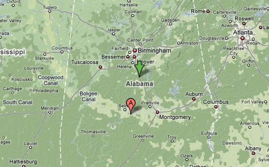 Map of Alabama