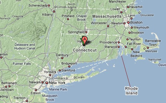 Map of Connecticut