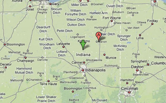 Map of Indiana