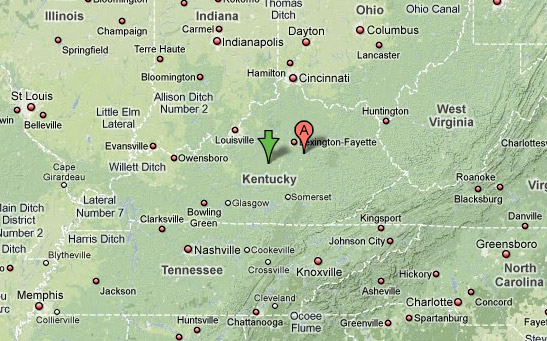 Map of Kentucky