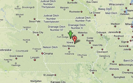 Map of Iowa