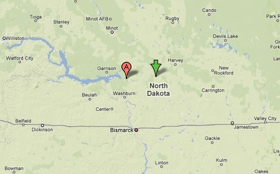Map of North Dakota