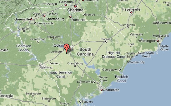 Map of South Carolina