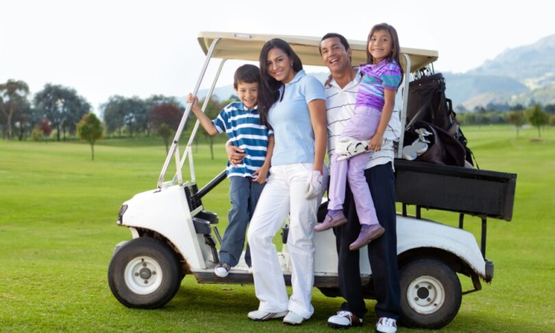 Family golfing trip