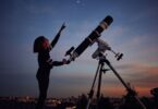 Girl with telescope